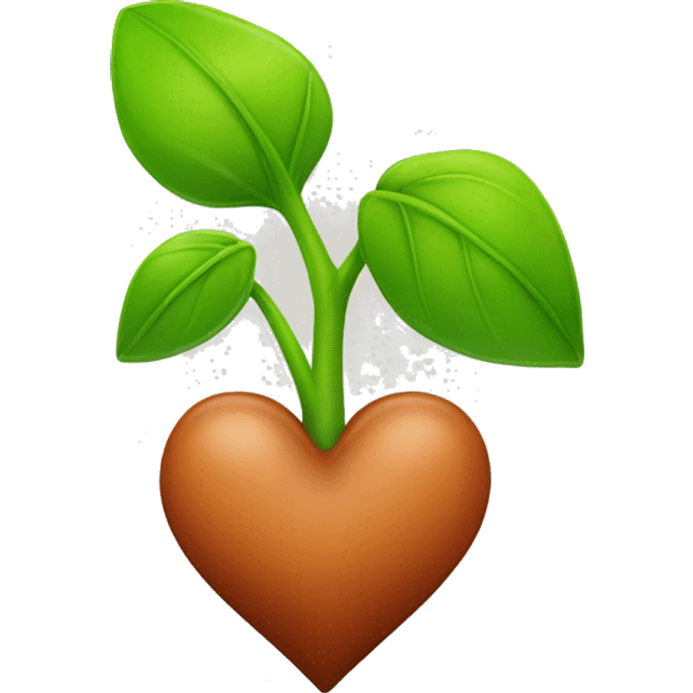 heart shape seed with Sprout emoji