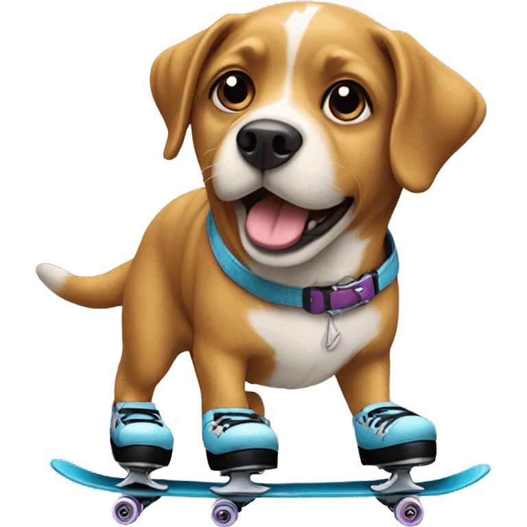 Dog on skates  emoji