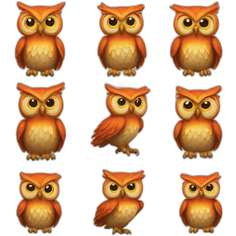 the owl with nine fiery tails emoji