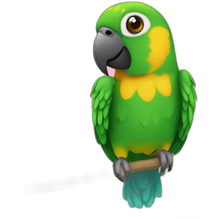 senegal Parrot taking shower emoji