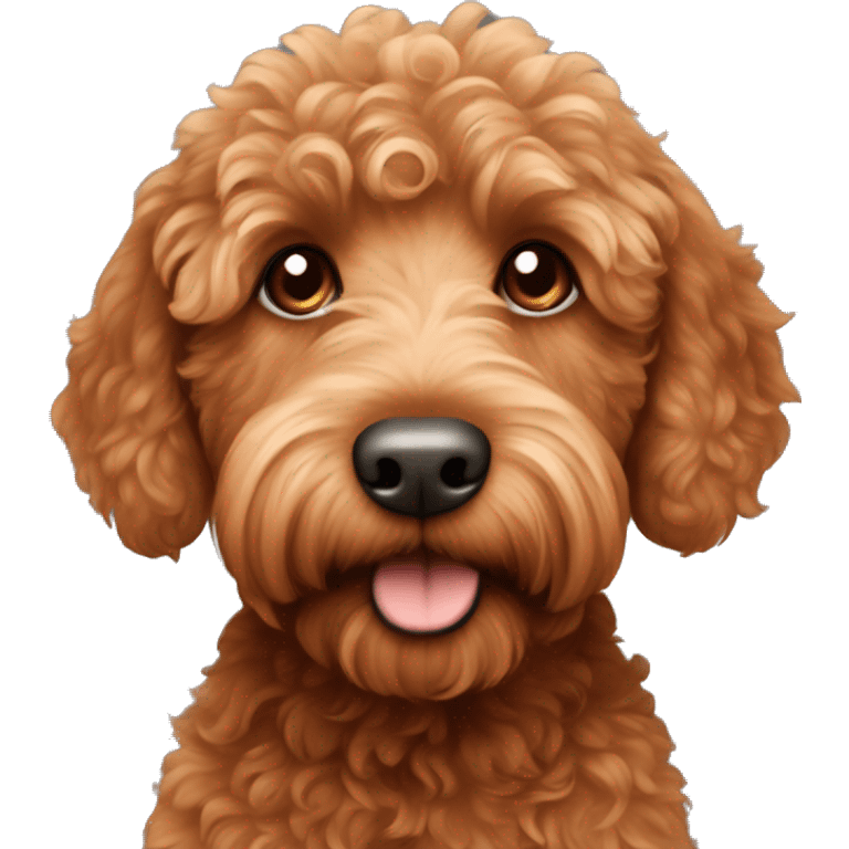 A small red labradoodle  emoji