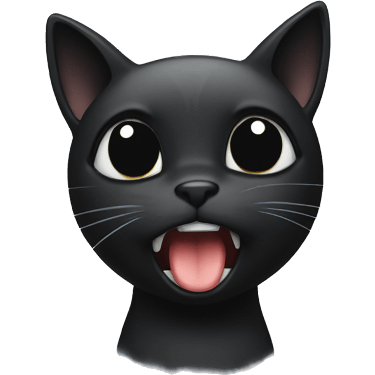 Black Cat crying emoji