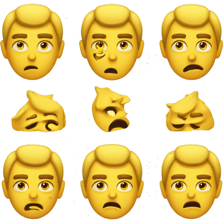 Irritated yellow emoji emoji