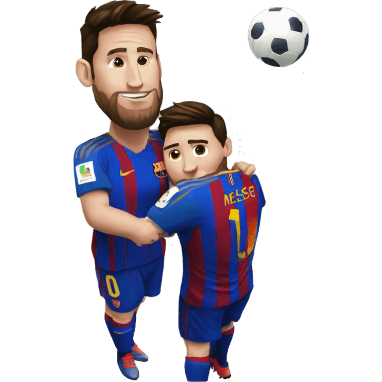 Messi taking a mate emoji