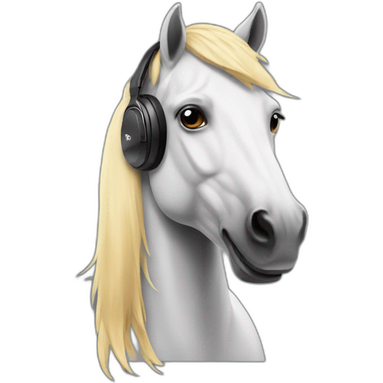 Horse with headphones emoji