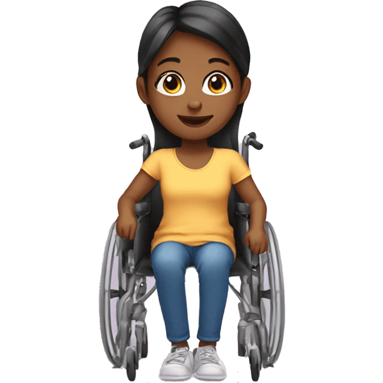 Girl Kid in wheelchair  emoji