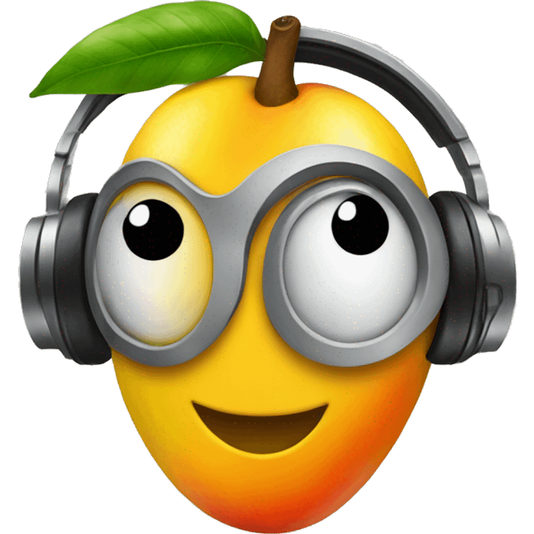 Mango with headphones emoji