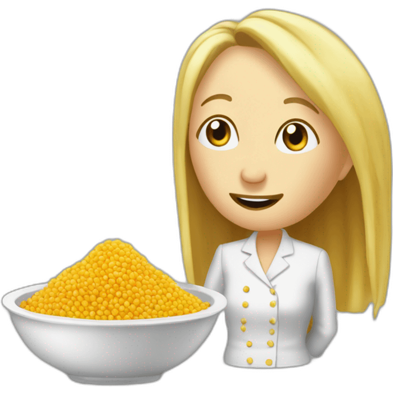 Madame lepen mange un couscous emoji