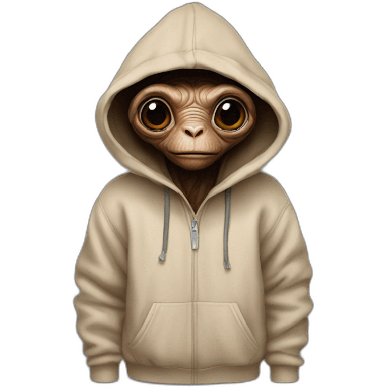 E.T with a hoodies in  emoji