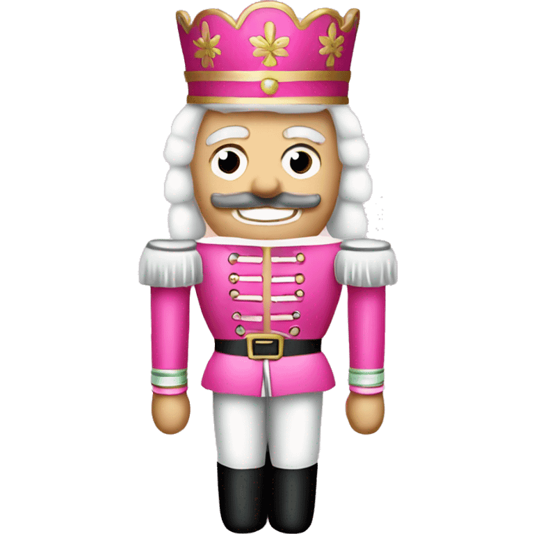 Pink Christmas nutcracker  emoji