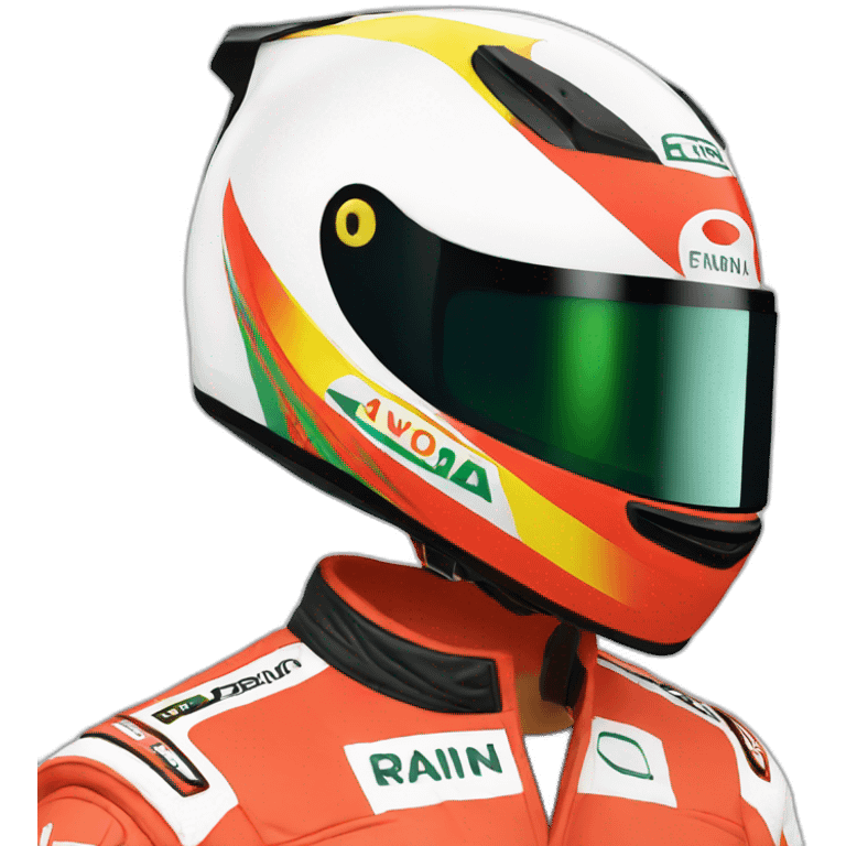 racing helmet senna emoji