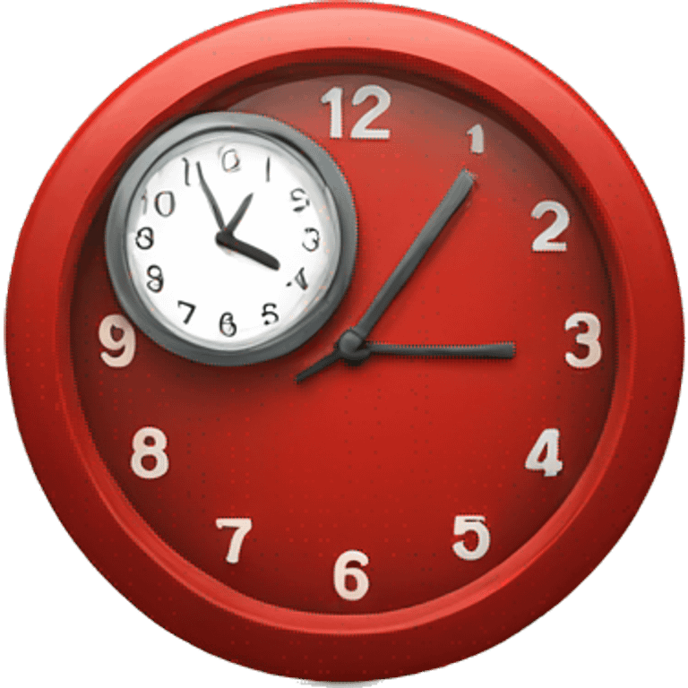 red clock emoji