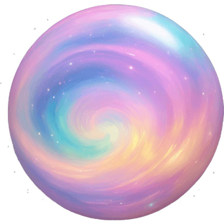 Swirling Pastel iridescent galaxy orb emoji