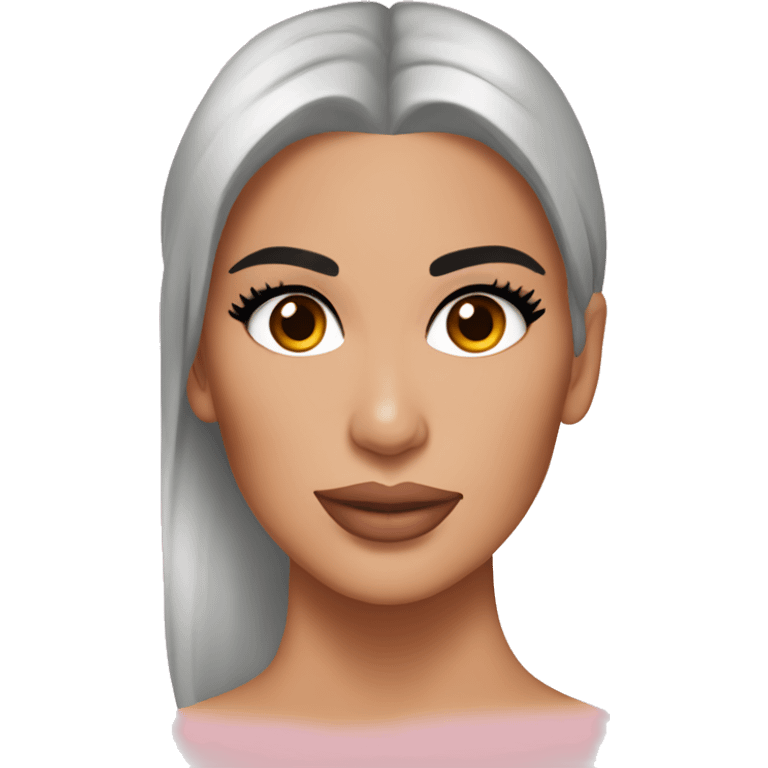 Kim kardashian with has skin care routine  emoji