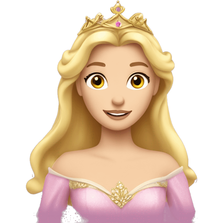 Princess Aurora with gold tiara  emoji