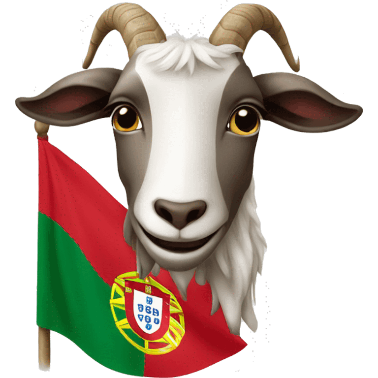 Goat and Portugal flag emoji