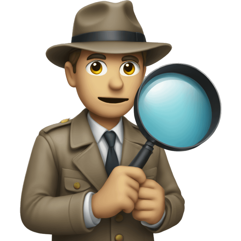 detective with magnifying glass in his hand emoji