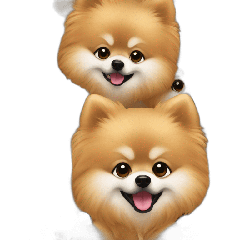 Dog Pomeranian spitz black muzzle emoji