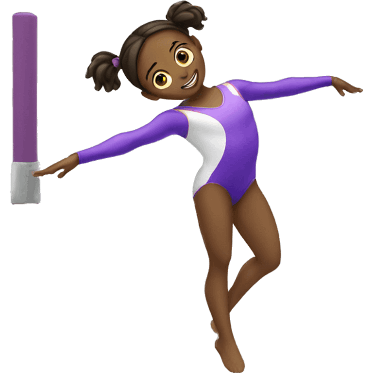 Girl on a gymnastics beam emoji