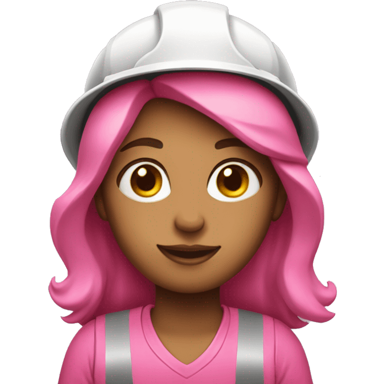 Pink construction girl emoji