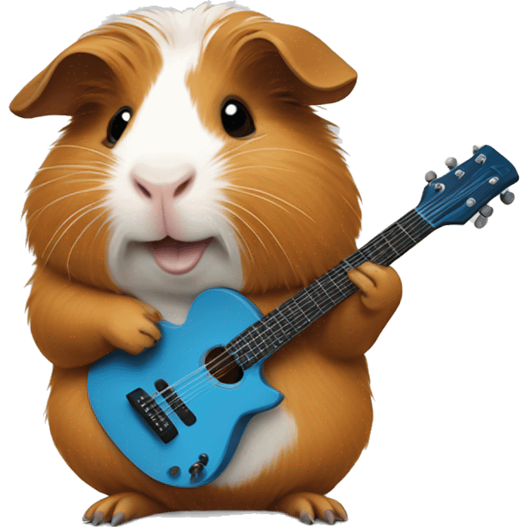 Guinea pig playing guitar  emoji