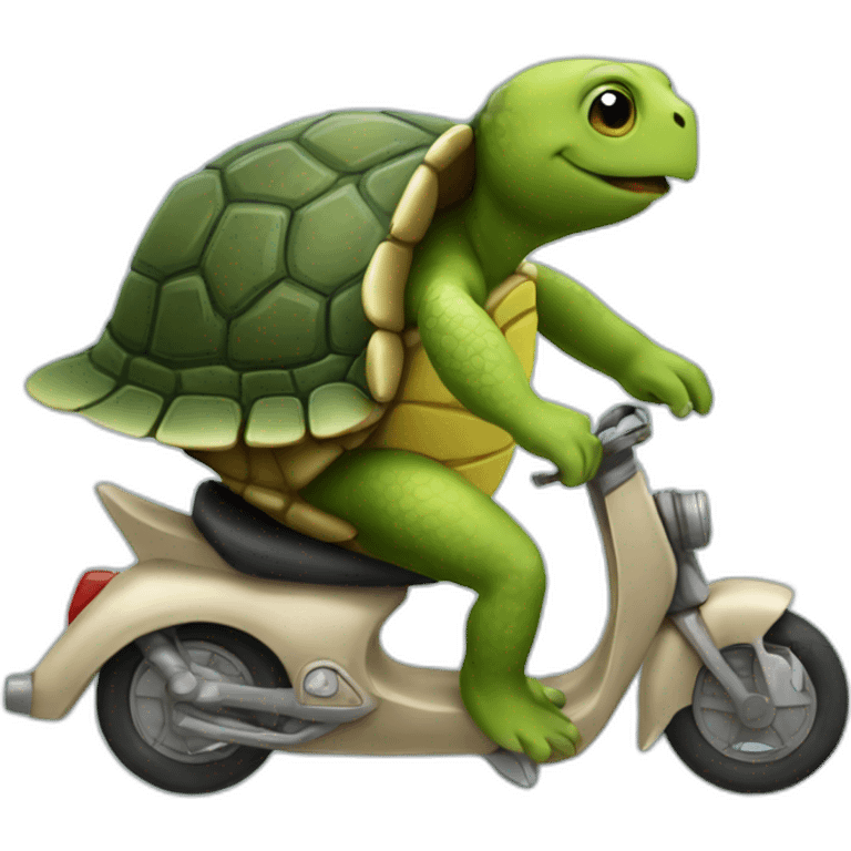 turtle riding a Vélib' emoji