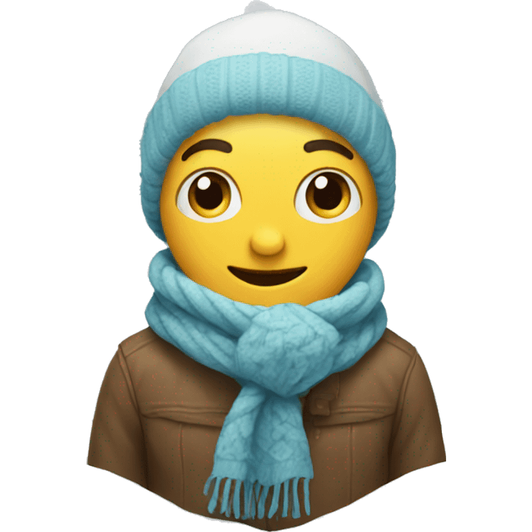 Snow with scarf emoji