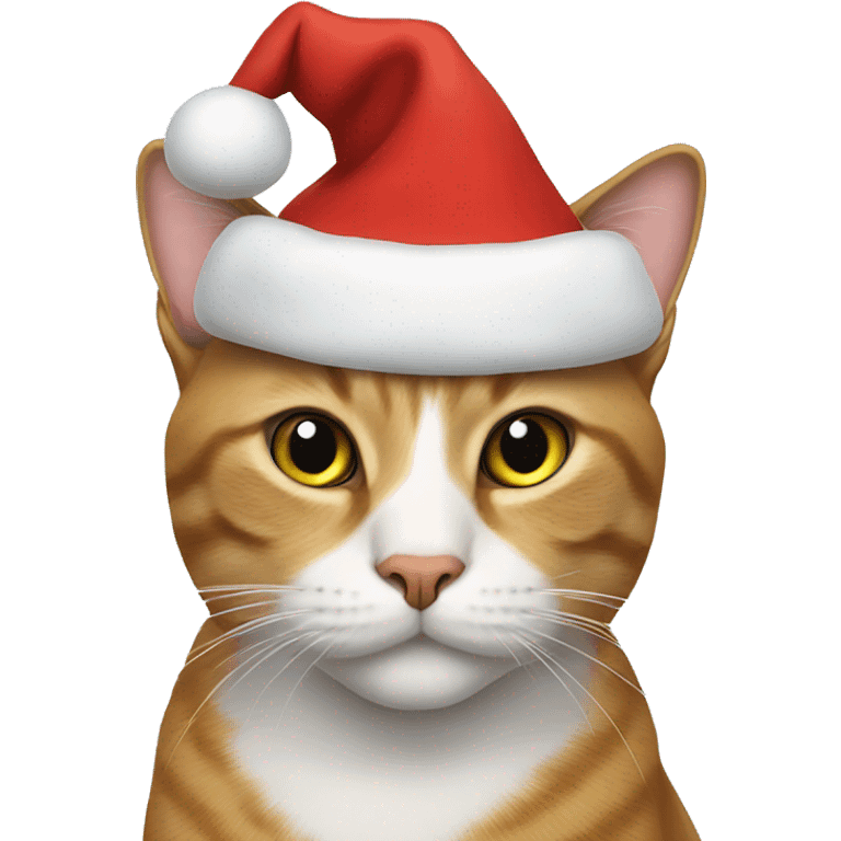 The cat in the Christmas hat  emoji