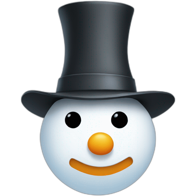 no hat snowman head emoji