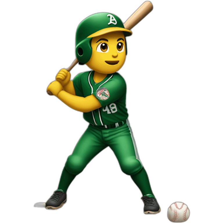 Furia Verde de béisbol infantin emoji