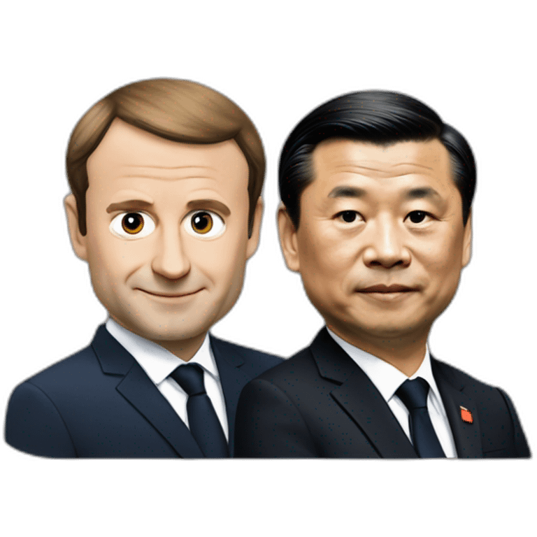 Macron et Xi Jiping emoji