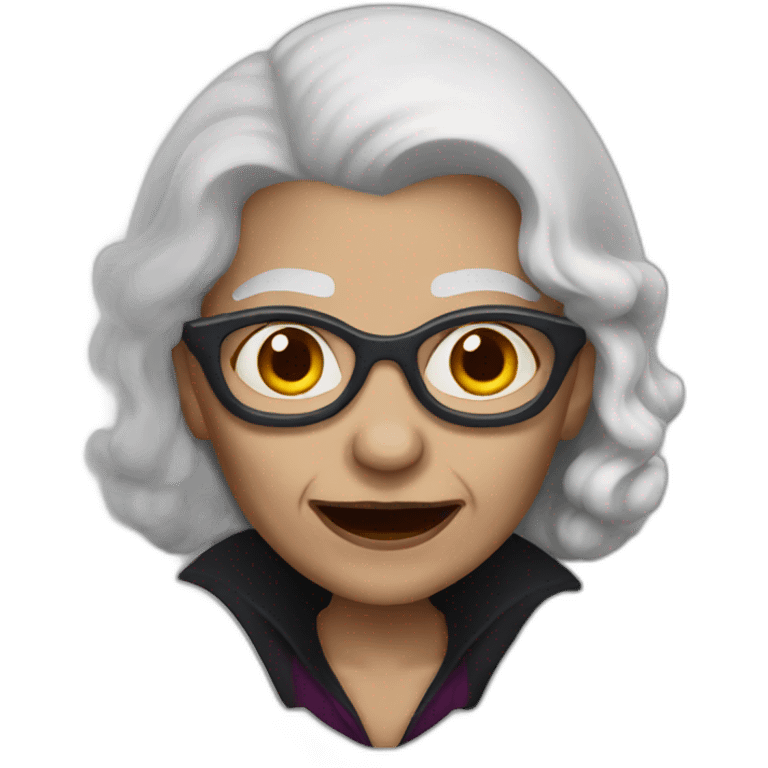 vampire granny dark emoji