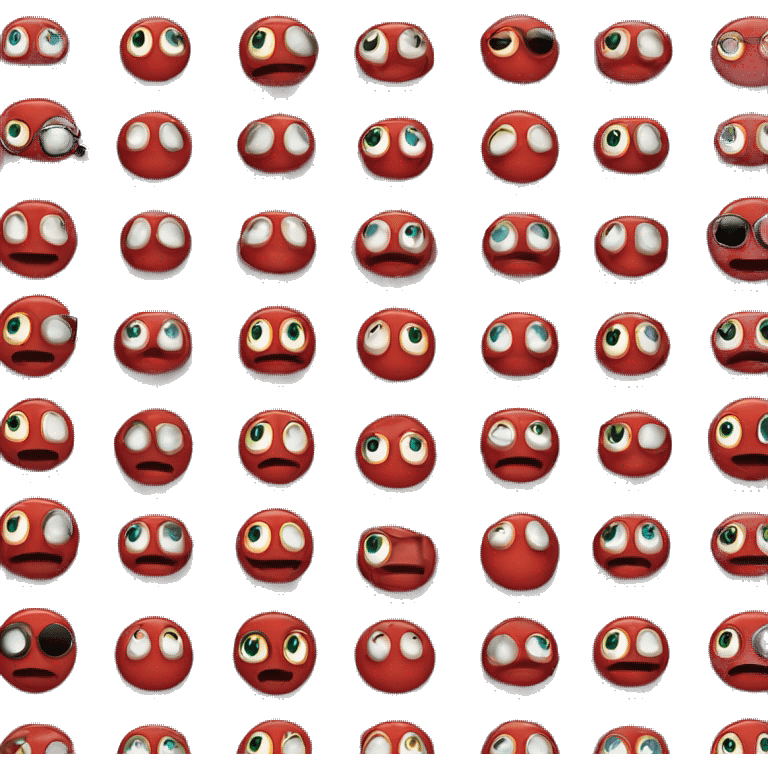 pacman lunettes rouges emoji