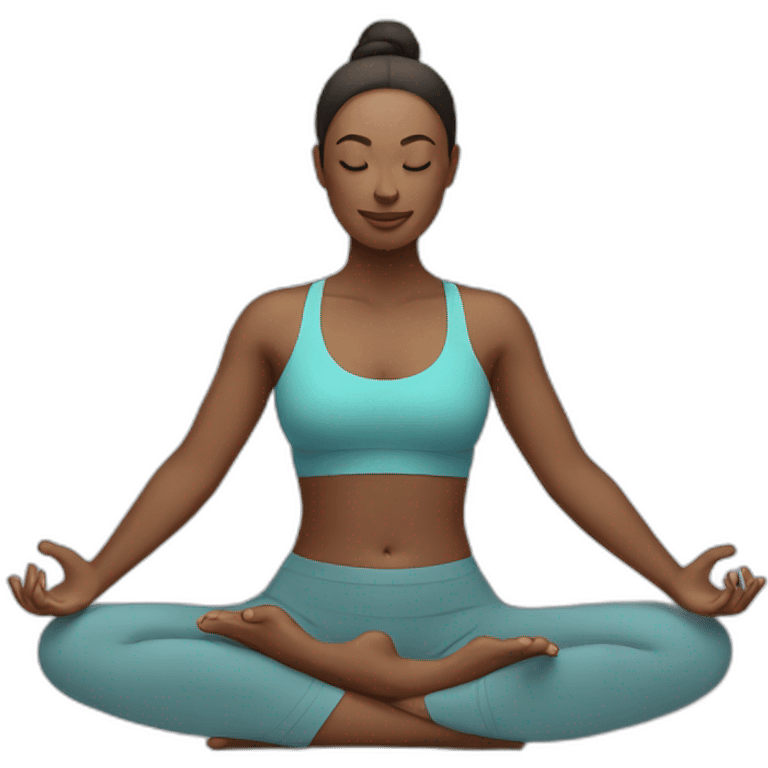 woman doing yoga emoji