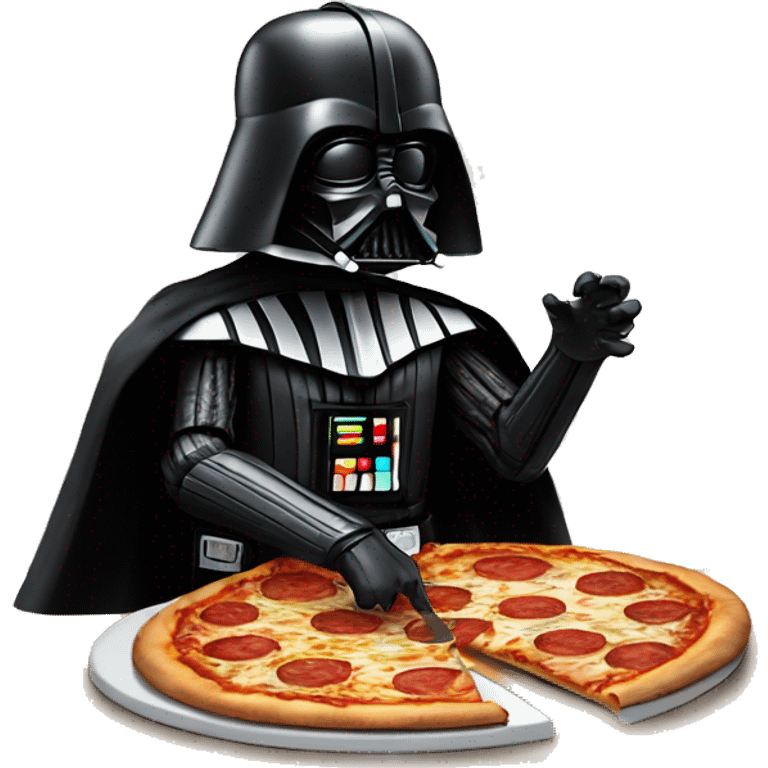 Darth vader che mangia una pizza  emoji