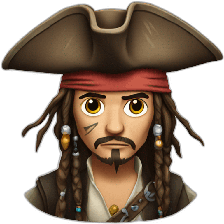 Jack sparrow sad emoji