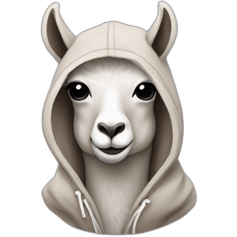 Lama with a hoodie  emoji