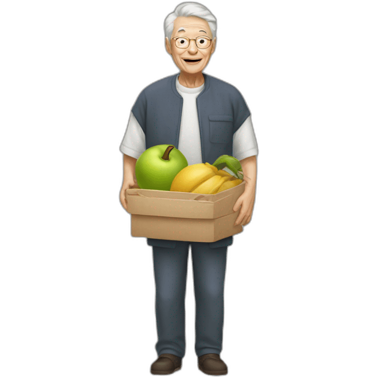 Elderly people who carry a 3000 kilogram alter emoji