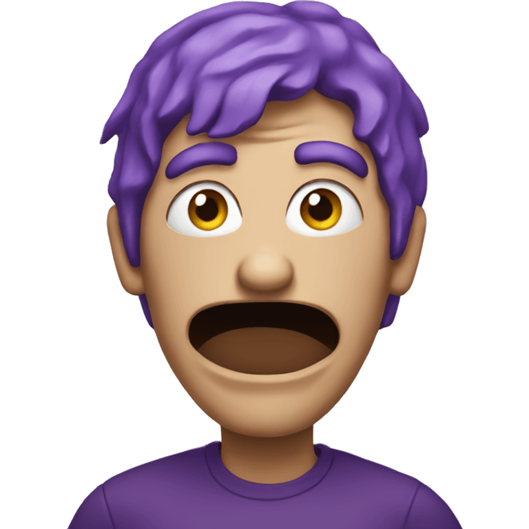 Purple mad face  emoji