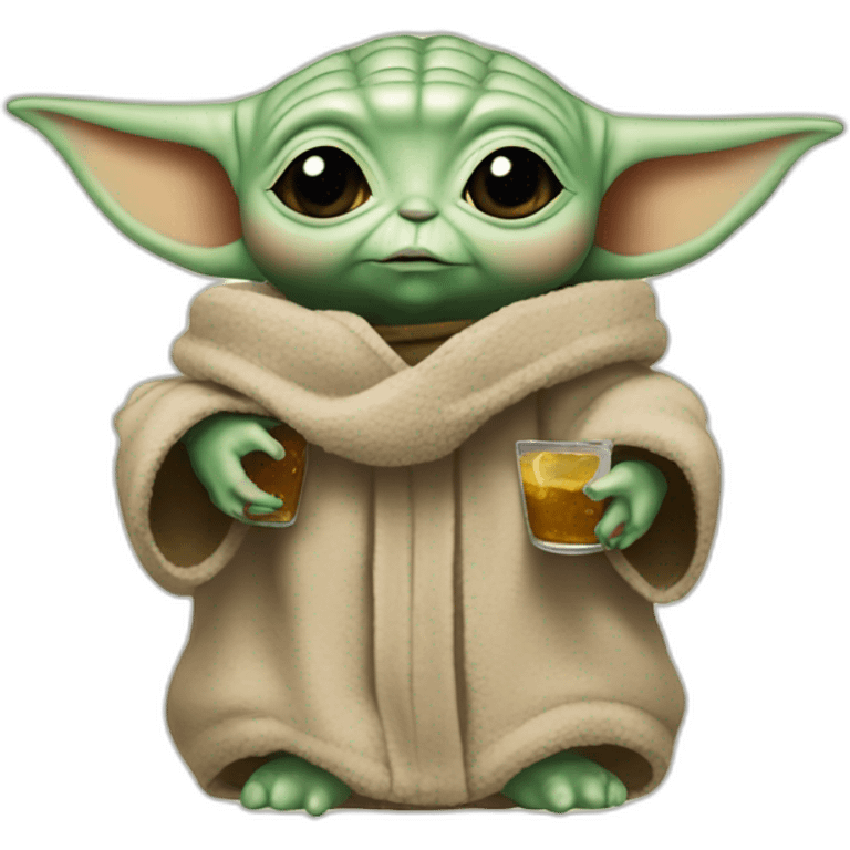 Baby yoda avec un biberon emoji