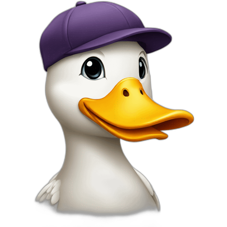 duck with a flat cap emoji