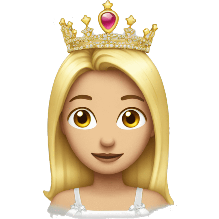 Emoji with tiara emoji