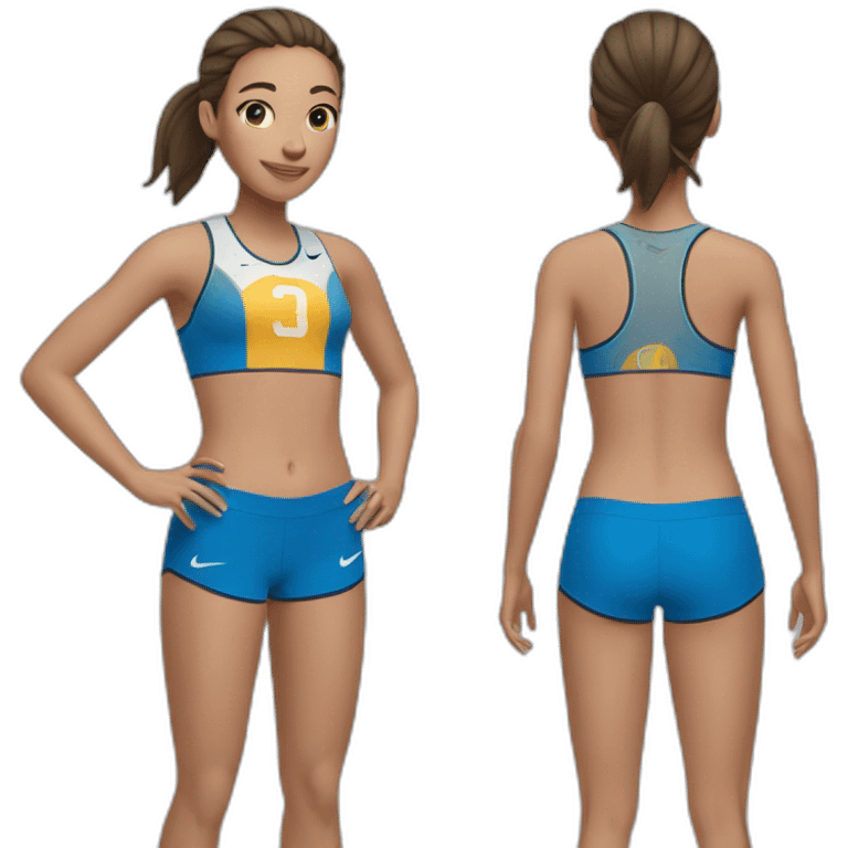 girl with nike pros volleyball shorts emoji