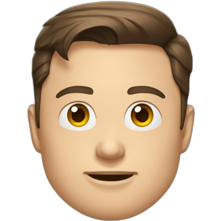 Elon Musk with an X as his face emoji