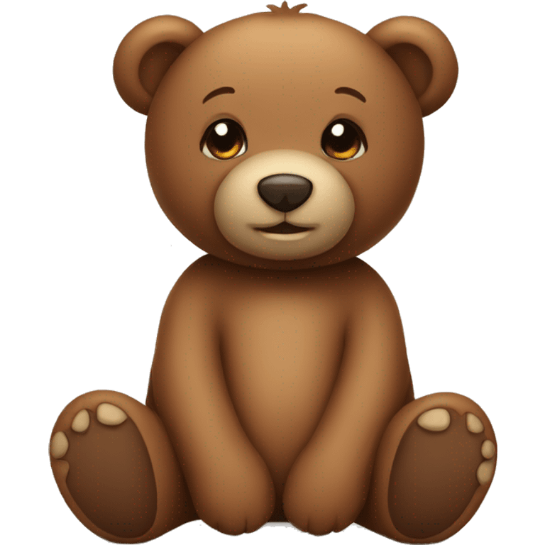 Cute brown teddybear emoji