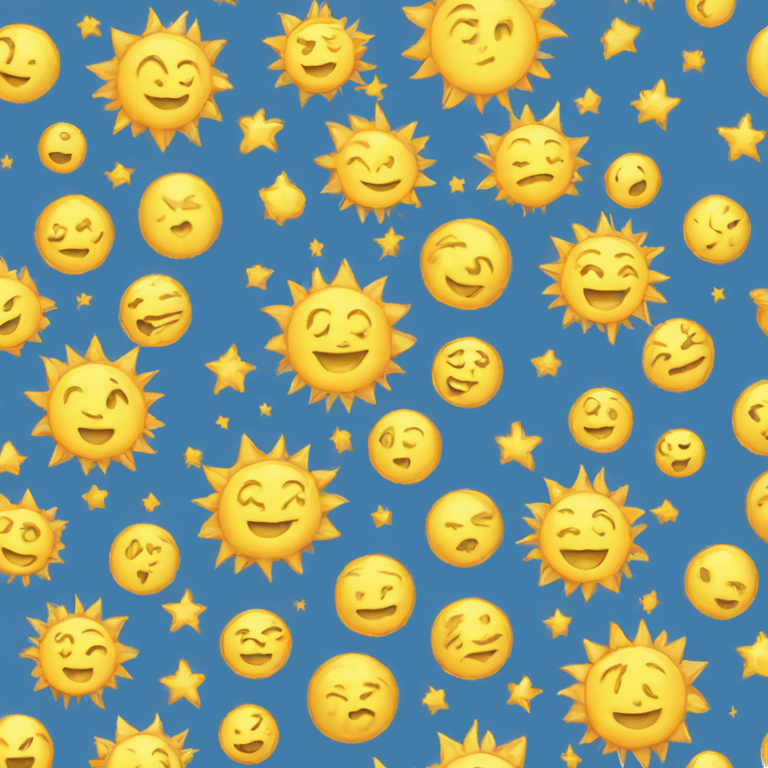 Sky sun and moon  emoji