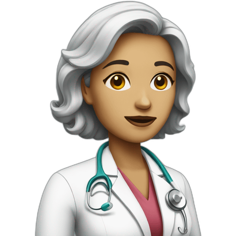 doctor-woman-listening emoji