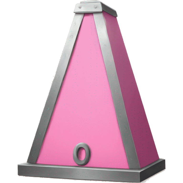 Pink guillotine emoji