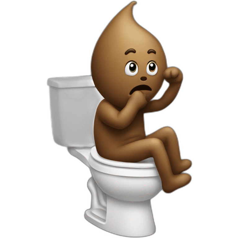 A poop man pooping emoji