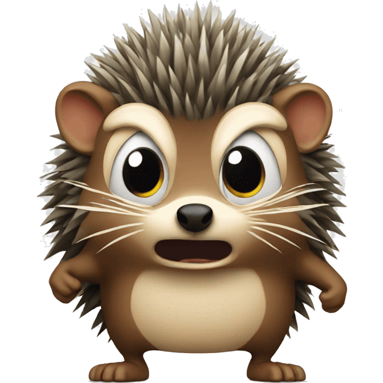 Angry hedgehog emoji